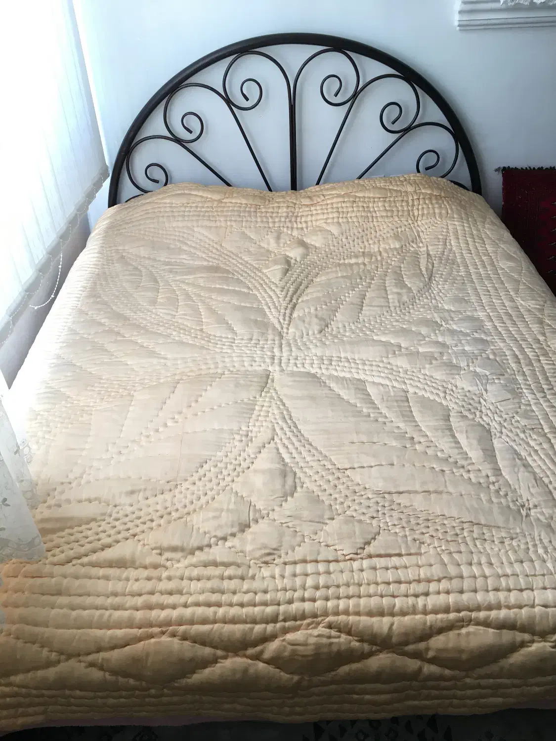 لحاف دست دوز آنتیک قدیمی|رختخواب، بالش، پتو|شاهرود, |دیوار