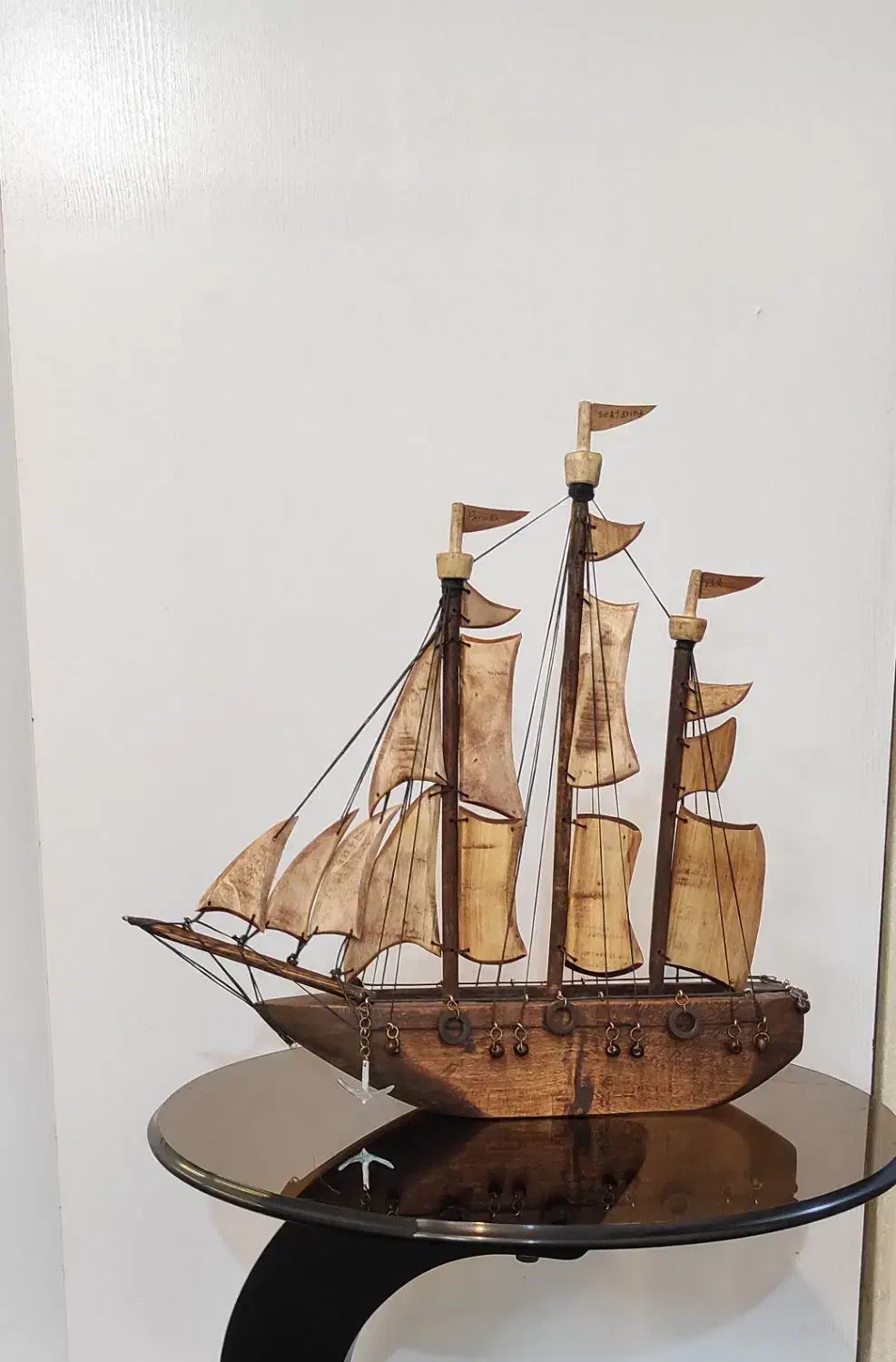 کشتی بادبانی تمام چوب|مجسمه، تندیس، ماکت|تهران, اختیاریه|دیوار