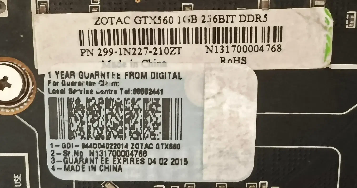 کارت گرافیگ Zotac Gtx560|قطعات و لوازم جانبی رایانه|الوند, |دیوار