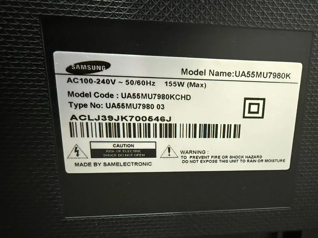 تلویزیون سامسونگ 55اینچ|تلویزیون و پروژکتور|اسلامشهر, مطهری|دیوار