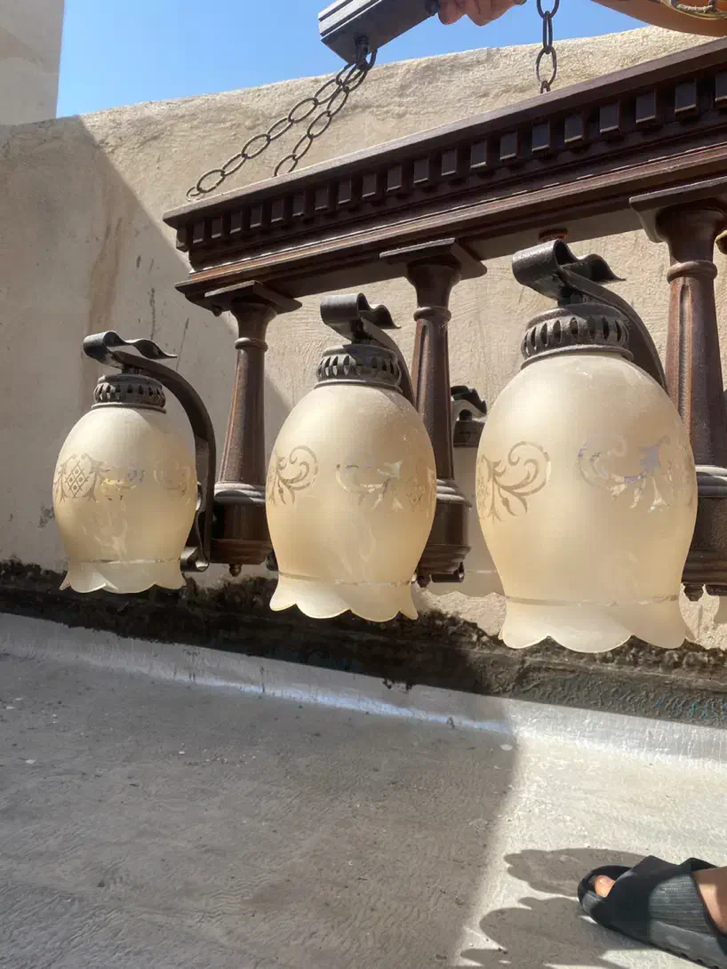 لوستر چوبی|لوستر و چراغ آویز|تهران, آذری|دیوار