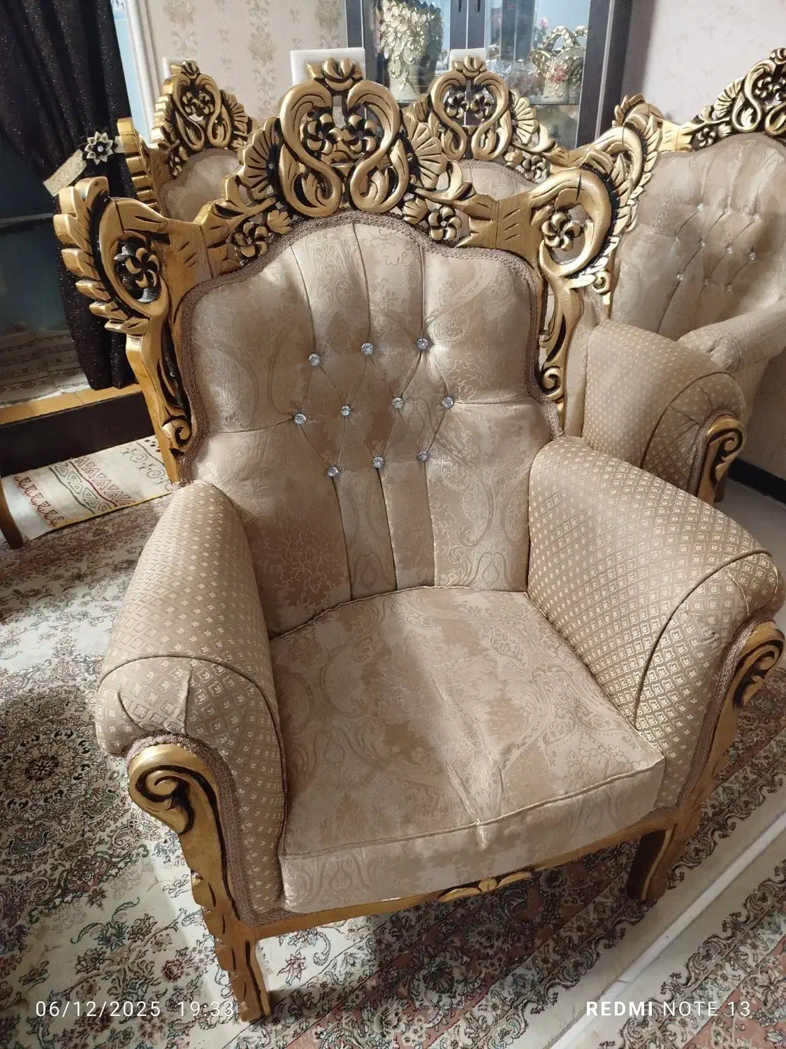 مبلمان استیل طلایی|مبلمان خانگی و میز عسلی|تویسرکان, |دیوار