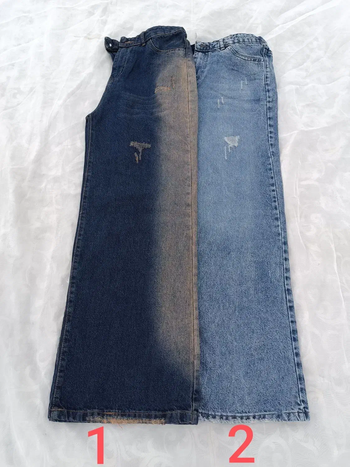 شلوار جین لی زنانه شافل بگ واید فول بگ نیم بگ|لباس|بیرجند, |دیوار