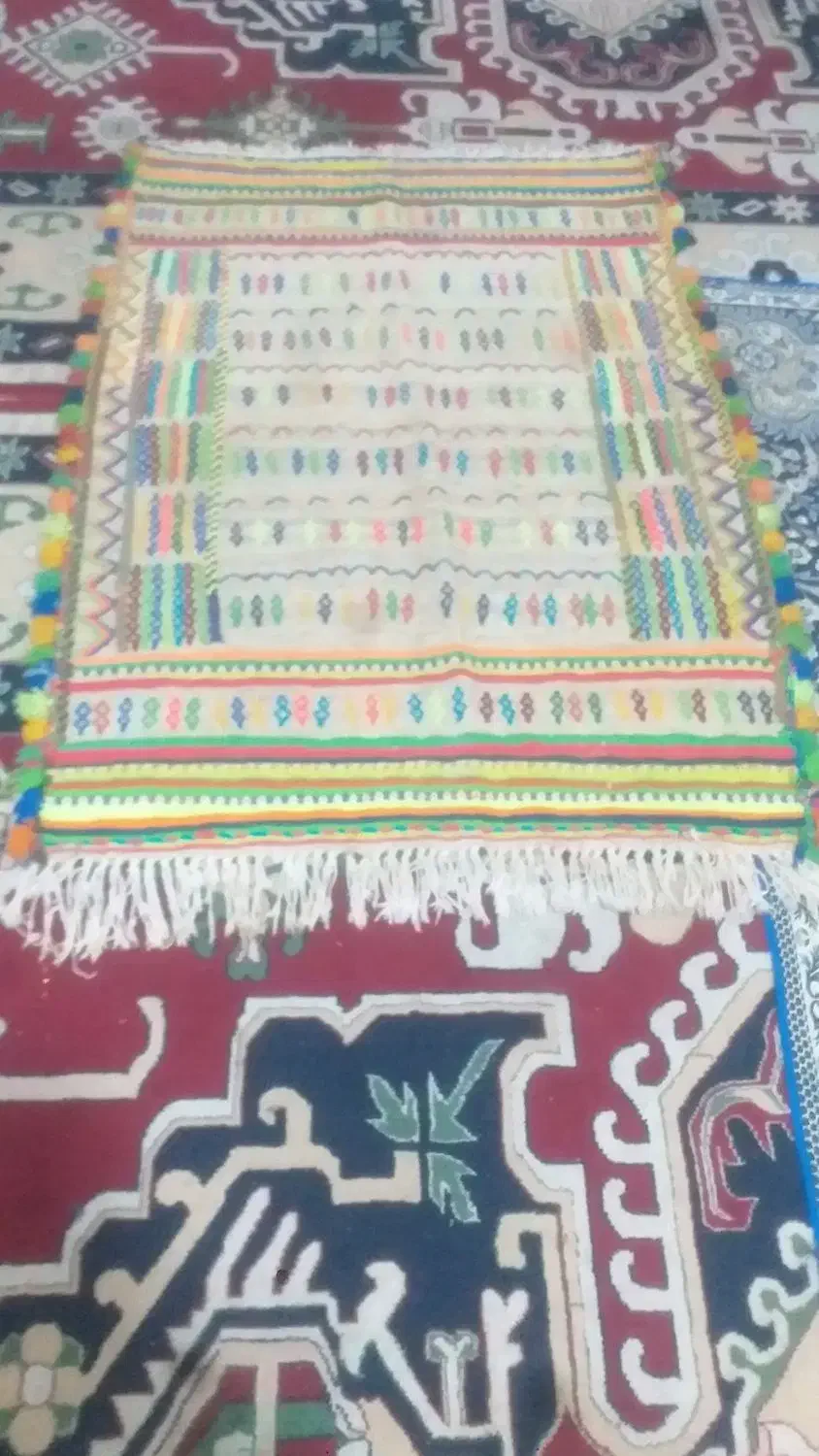 گلیم فرش دست بافت ترکی فی ۳|گلیم، جاجیم، گبه|زرقان, |دیوار
