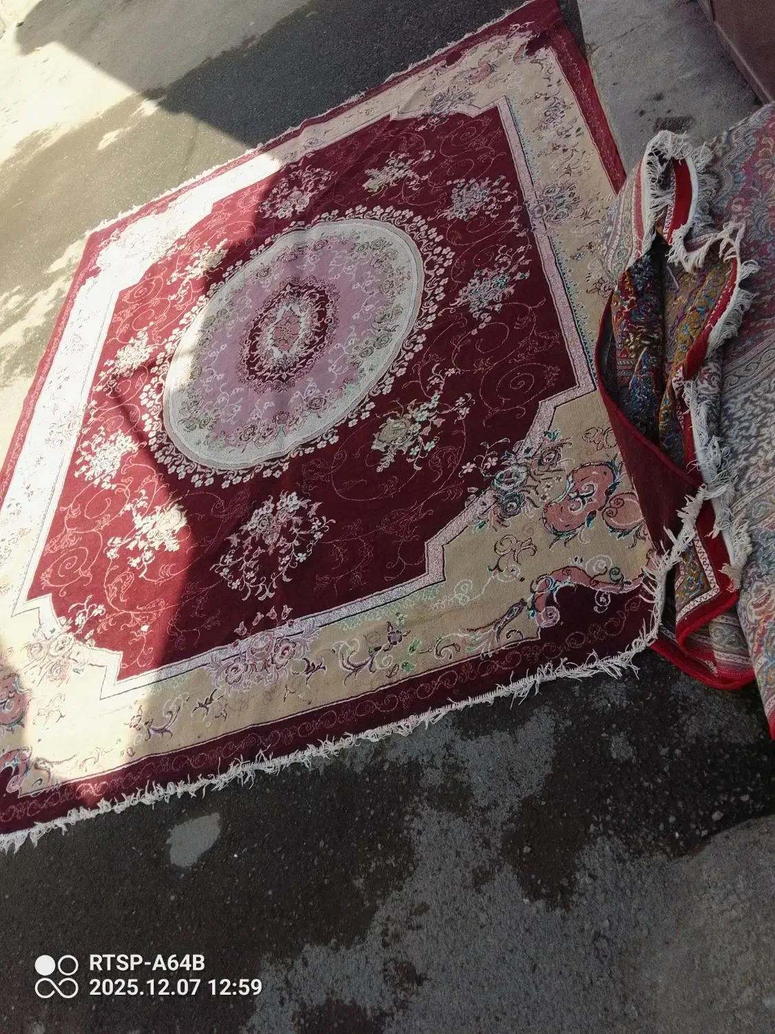 مبل و دو تخته فرش زرشکی|فرش|سنقر, |دیوار