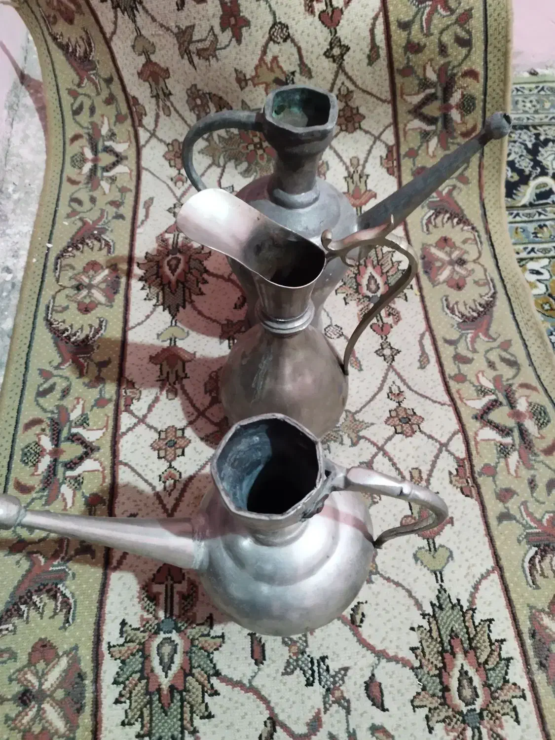 دو عدد آفتابه مسی و یک پارچ|کلکسیون اشیاء عتیقه|اصفهان, بیدآباد|دیوار