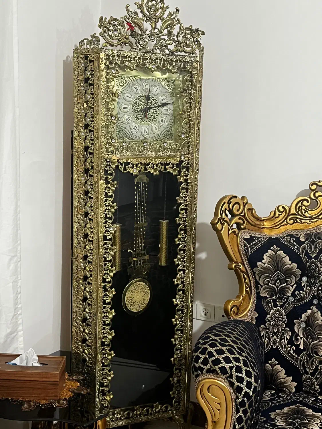 ساعت و بوفه برنجی|بوفه، ویترین، کنسول|قیدار, |دیوار