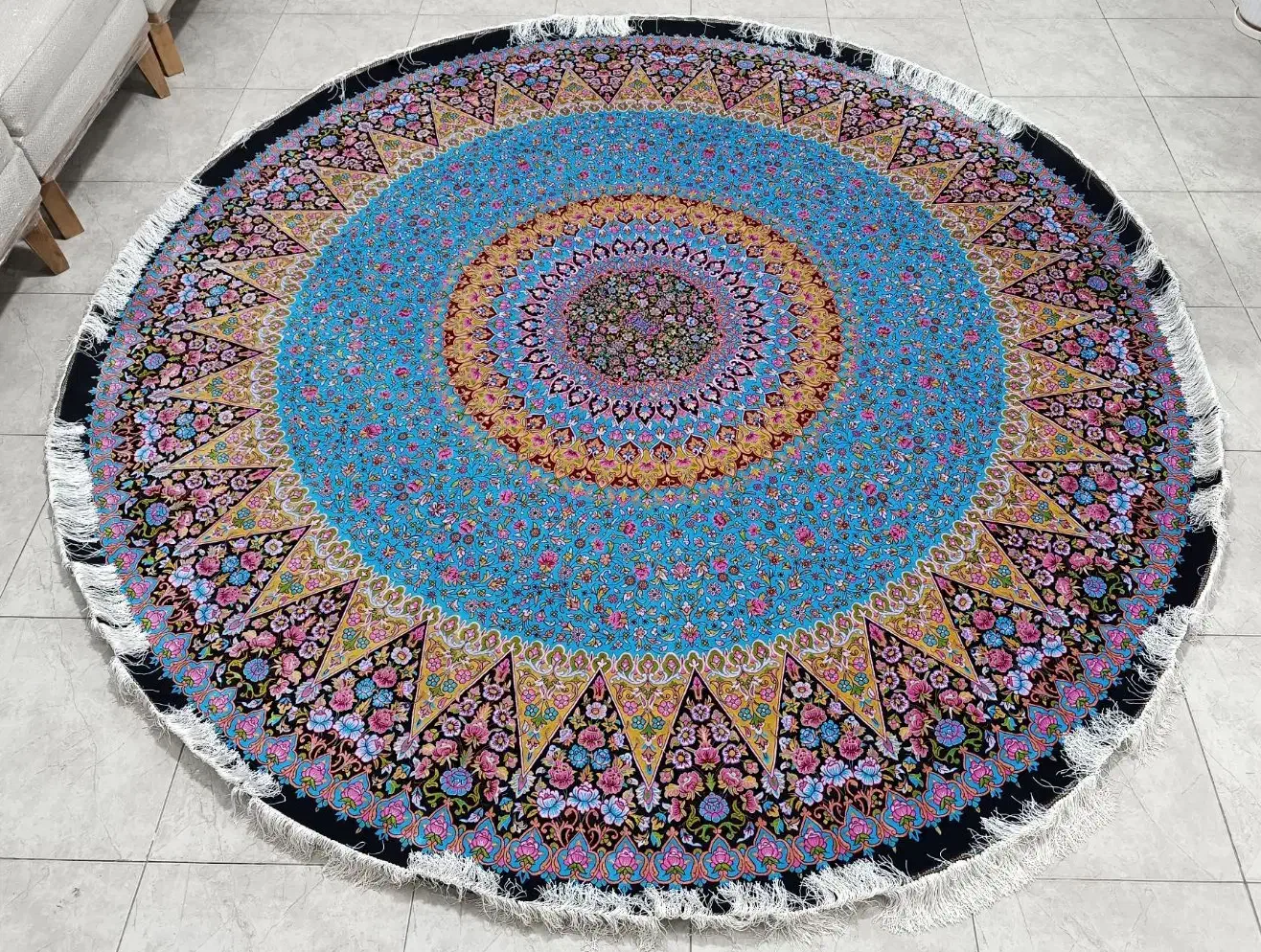 فرش تمام ابریشم نو|فرش|گرمدره, |دیوار