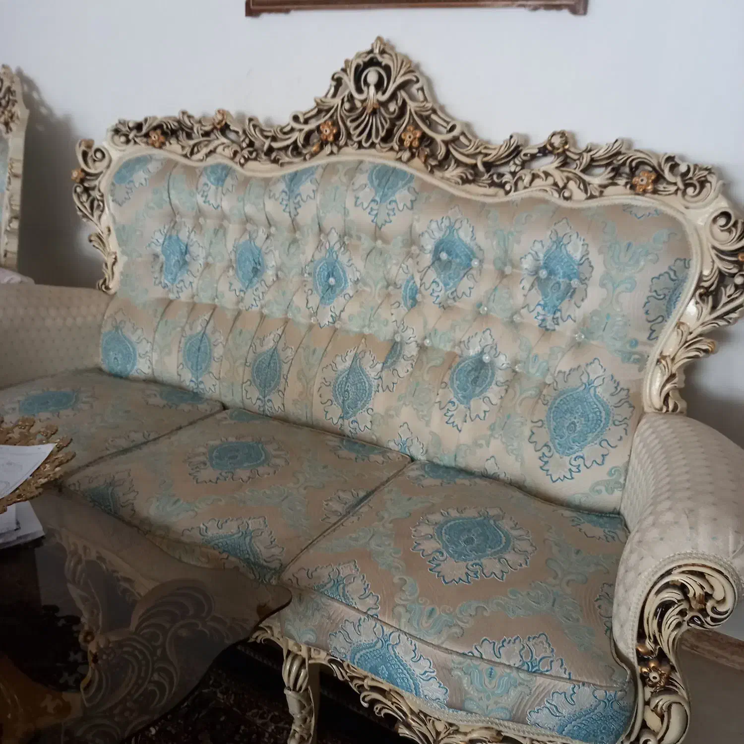 مبل سلطنتی تمام چوب|مبلمان خانگی و میز عسلی|یزد, |دیوار