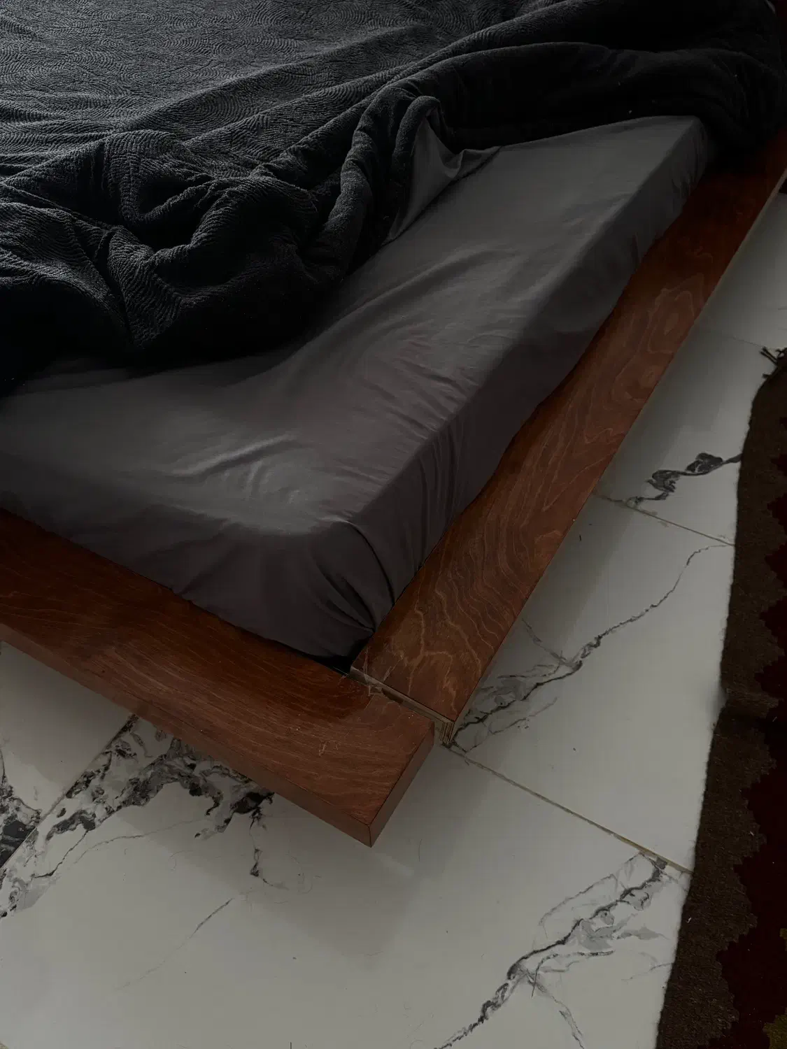 تخت دونفره چوب روس|تخت و سرویس خواب|ایلام, |دیوار