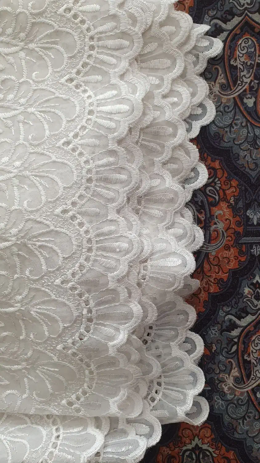 حاشیه پرده کیپور قدیمی|پرده، رانر، رومیزی|تهران, فدک|دیوار