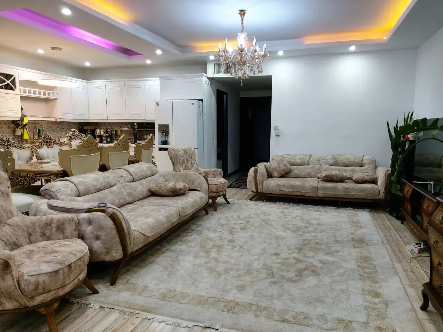 مبلمان استیل چوب گردو منبت ها کار دست|مبلمان خانگی و میز عسلی|گرمدره, |دیوار