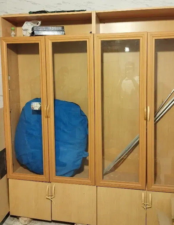 کمد کتابخانه دوقلو در حد نو|کتابخانه، شلف، قفسه‌های دیواری|تبریز, |دیوار