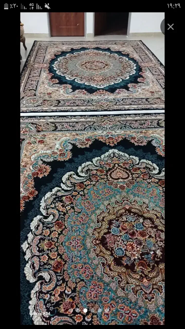 یک جفت فرش ۹متری نو عظیم زاده تمام نخ تراکم بالا|فرش|کرج, آق تپه|دیوار