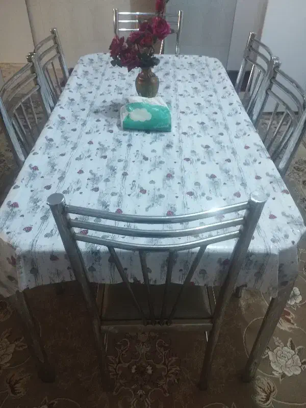 میز ناهار خوری شش نفره با صندلی|میز و صندلی غذاخوری|تربتحیدریه, داروپخش|دیوار