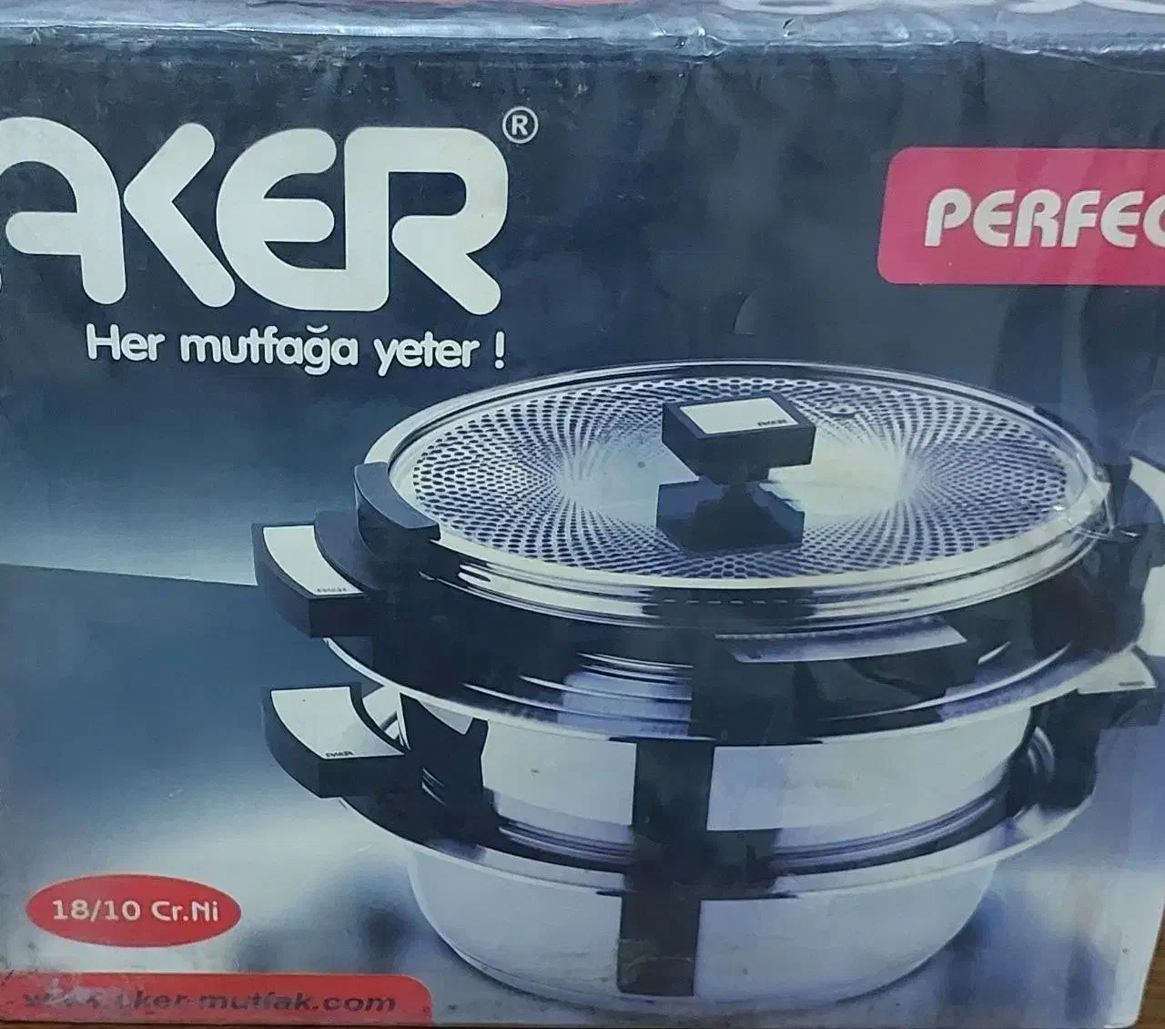 سرویس قابلمه استیل ۸ پارچه Aker ترک|ظروف پختوپز|بهبهان, |دیوار