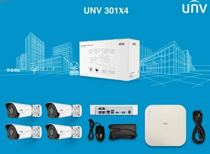 پکیج دوربین مداربسته تحت شبکه UNV 301X4|دوربین مداربسته|گلبهار, شهر جدید گلبهار|دیوار
