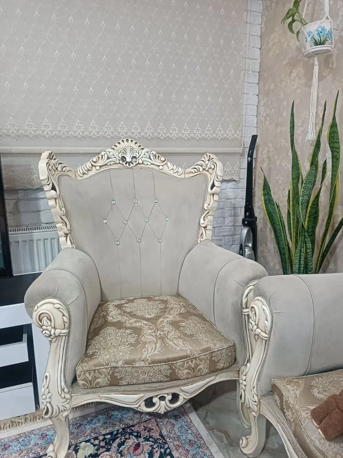 مبل استیل هفت نفره منبت شده|مبلمان خانگی و میز عسلی|صفادشت, |دیوار