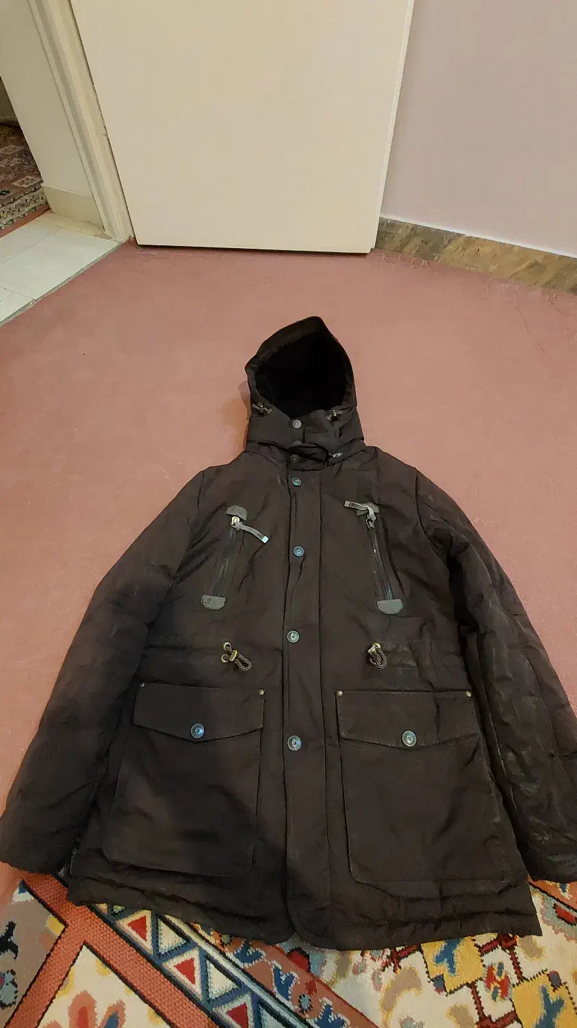 کاپشن زمستانی قهوه ای سوخته مدل ARIWEI|لباس|ساری, |دیوار