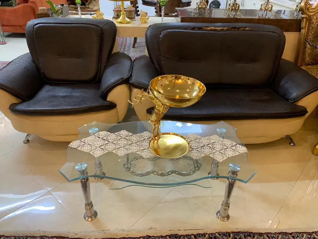 مبل چرم ۷ نفره|مبلمان خانگی و میز عسلی|بیرجند, |دیوار