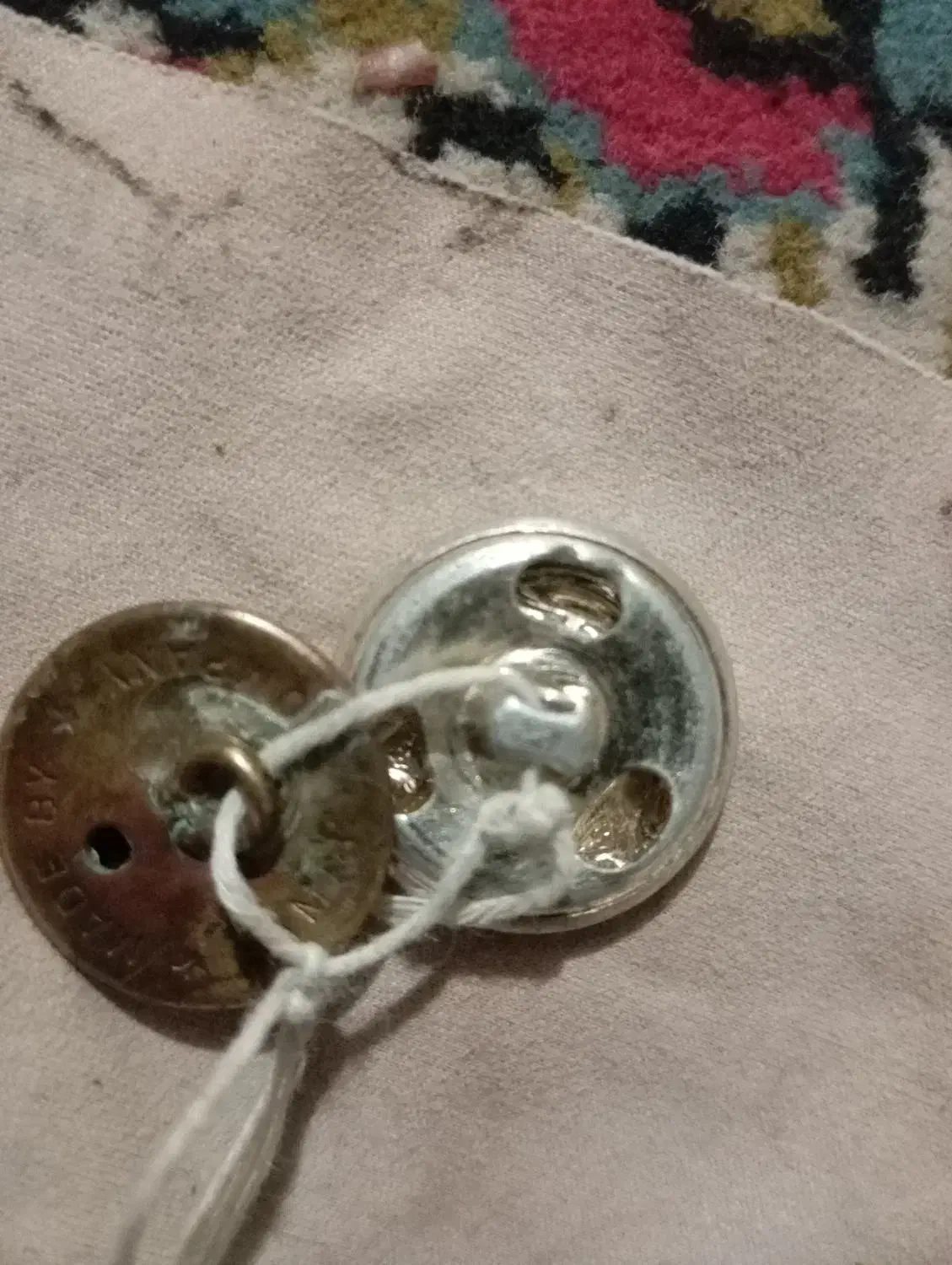 دوعدکمه قدیمی یک گردنبندوانگشترنقره|کلکسیون اشیاء عتیقه|شهرآباد, |دیوار