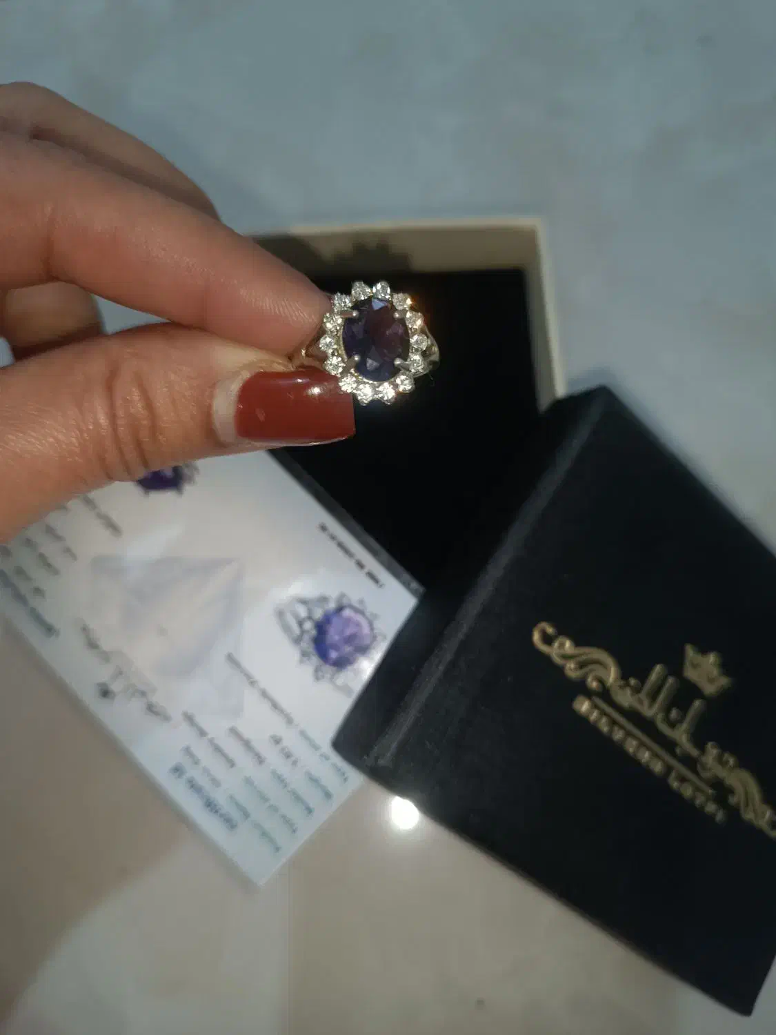 انگشتر نقره زنانه مدل آمیتیست|جواهرات|آبادان, |دیوار