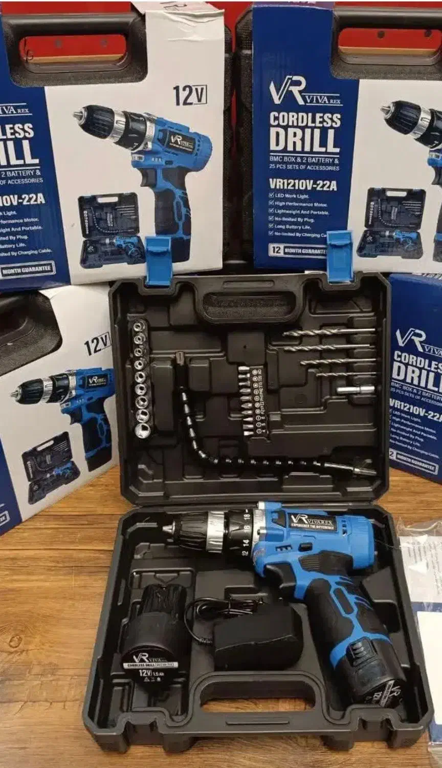 دریل شارژی ویوارکس 12 ولت 2 باطری گارانتی 1 ساله|ابزارآلات|هشتگرد, شهرک صنعتی هشتگرد|دیوار