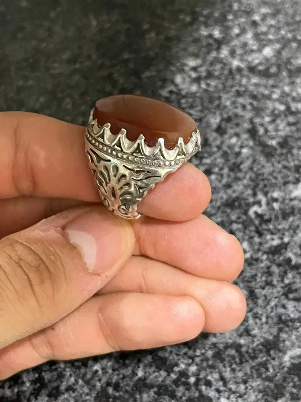 انگشتر عقیق یمنی دست ساز|جواهرات|شوشتر, |دیوار