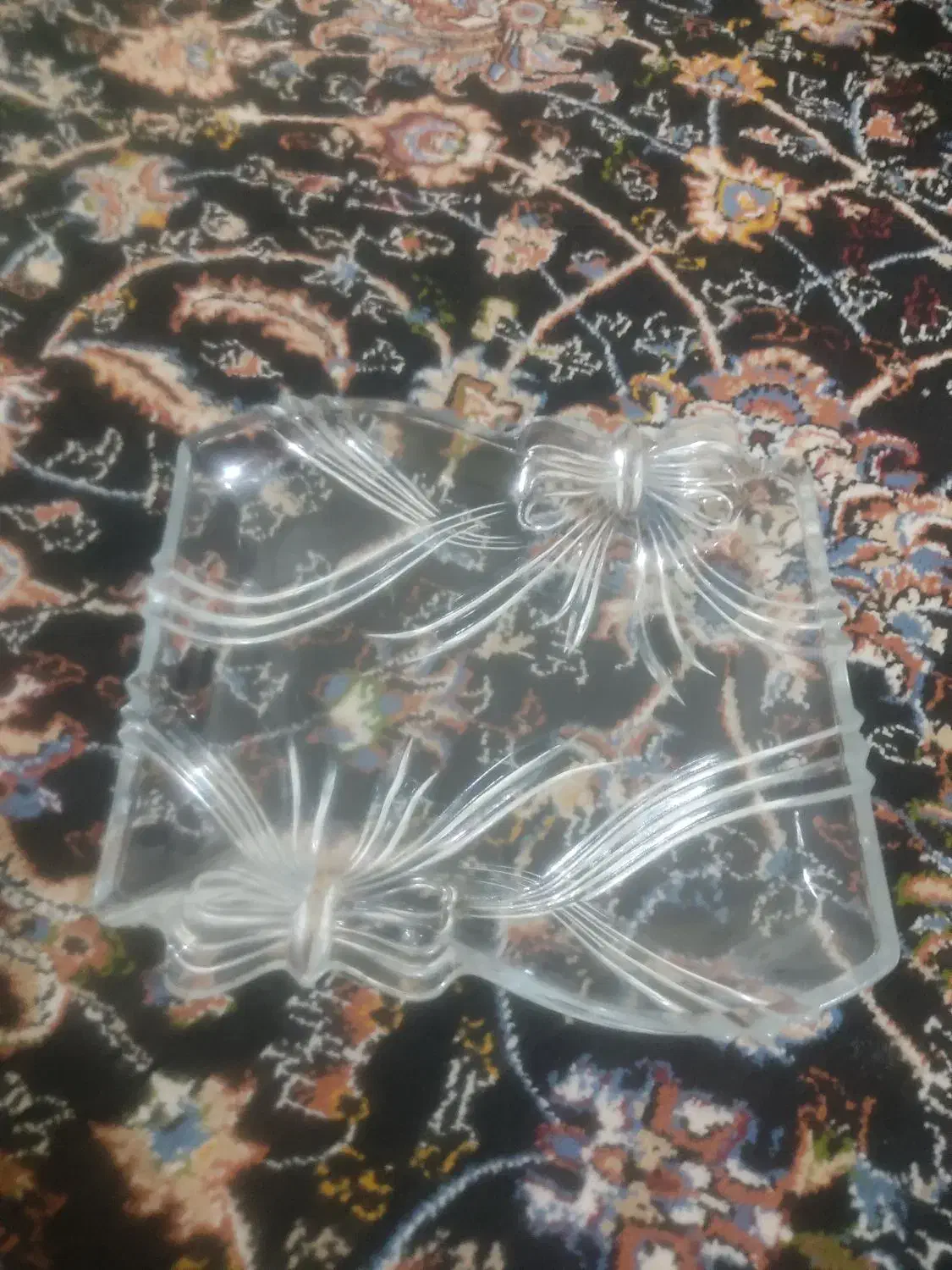 ی شکلات خوری دوعدد سینی شیشه ای|ظروف سرو و پذیرایی|روانسر, |دیوار