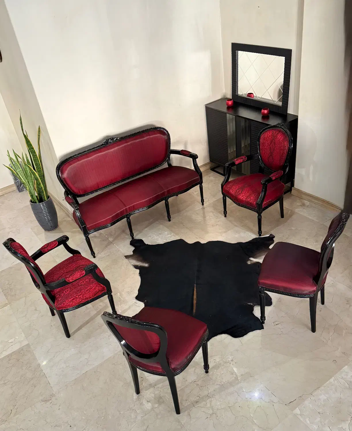 مبلمان هفت نفره استیل کلاسیک لویی پانزدهم|مبلمان خانگی و میز عسلی|تهران, سازمان برنامه شمالی|دیوار