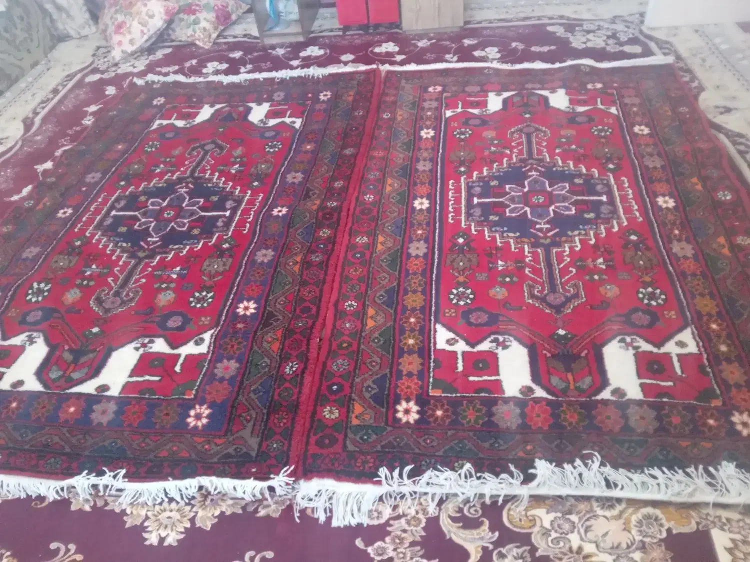 قالی دستبافت|فرش|بزینه رود, |دیوار