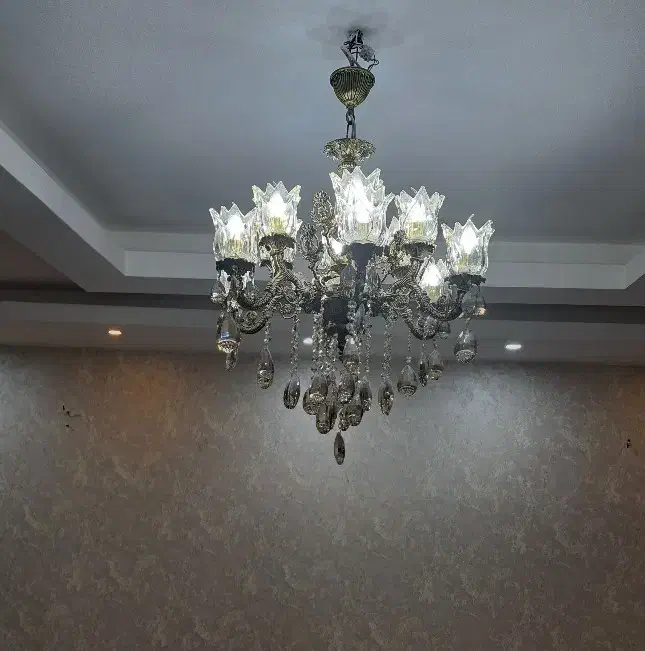 لوستر تمام برنج آبکاری با طلا|لوستر و چراغ آویز|محمدشهر, سیدآباد|دیوار