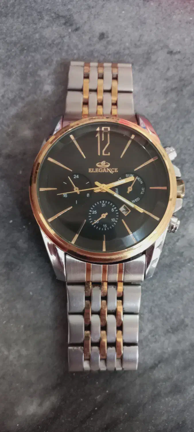 ساعت الگانس طلایی سایز بزرگ|ساعت|عجب شیر, |دیوار