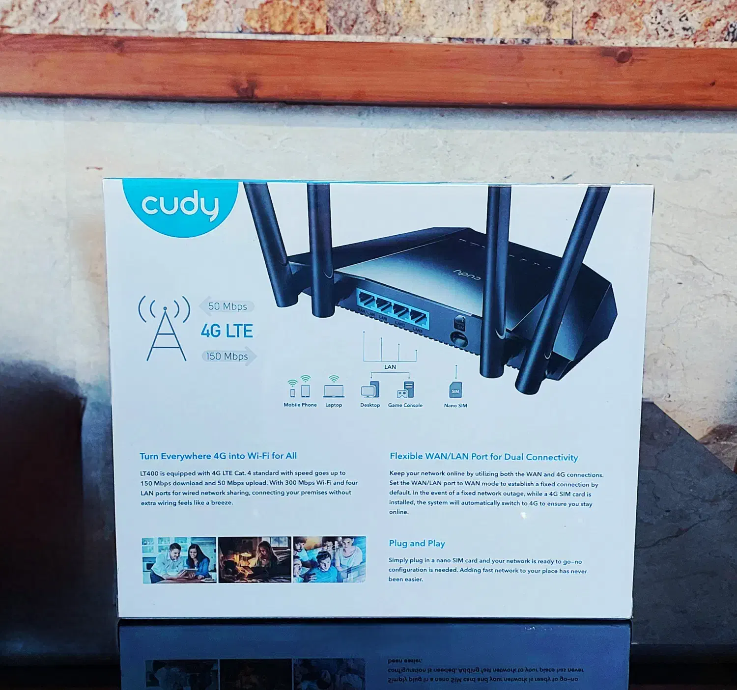*مودم سیمکارتی چهار آنتن پرسرعت CUDY LT400*|مودم و تجهیزات شبکه|مشهد, کوثر|دیوار