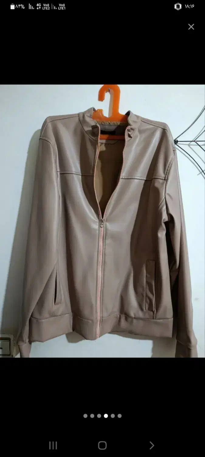 کاپشن چرم مصنوعی نونو اصلا تن نخورده|لباس|پیشوا, |دیوار