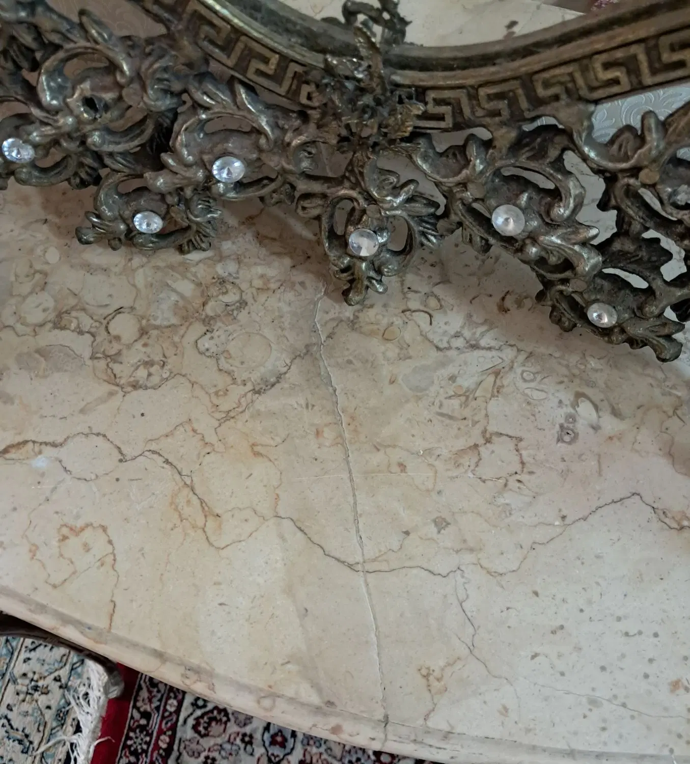 آینه و شمعدان طرح برنج و لوستر|بوفه، ویترین، کنسول|تهران, سرتخت|دیوار
