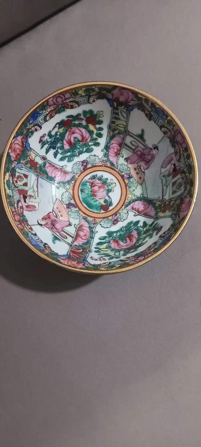 کاسه چینی نقاشی دست چین قدیم|کلکسیون اشیاء عتیقه|تهران, فردوسی|دیوار