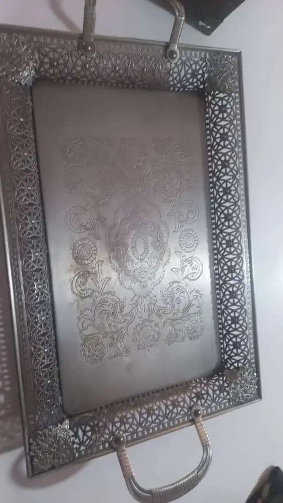 سینی چای خوری .دوتاکاسه میوه خوری بزرگ|ظروف سرو و پذیرایی|مرودشت, ثبت احوال|دیوار