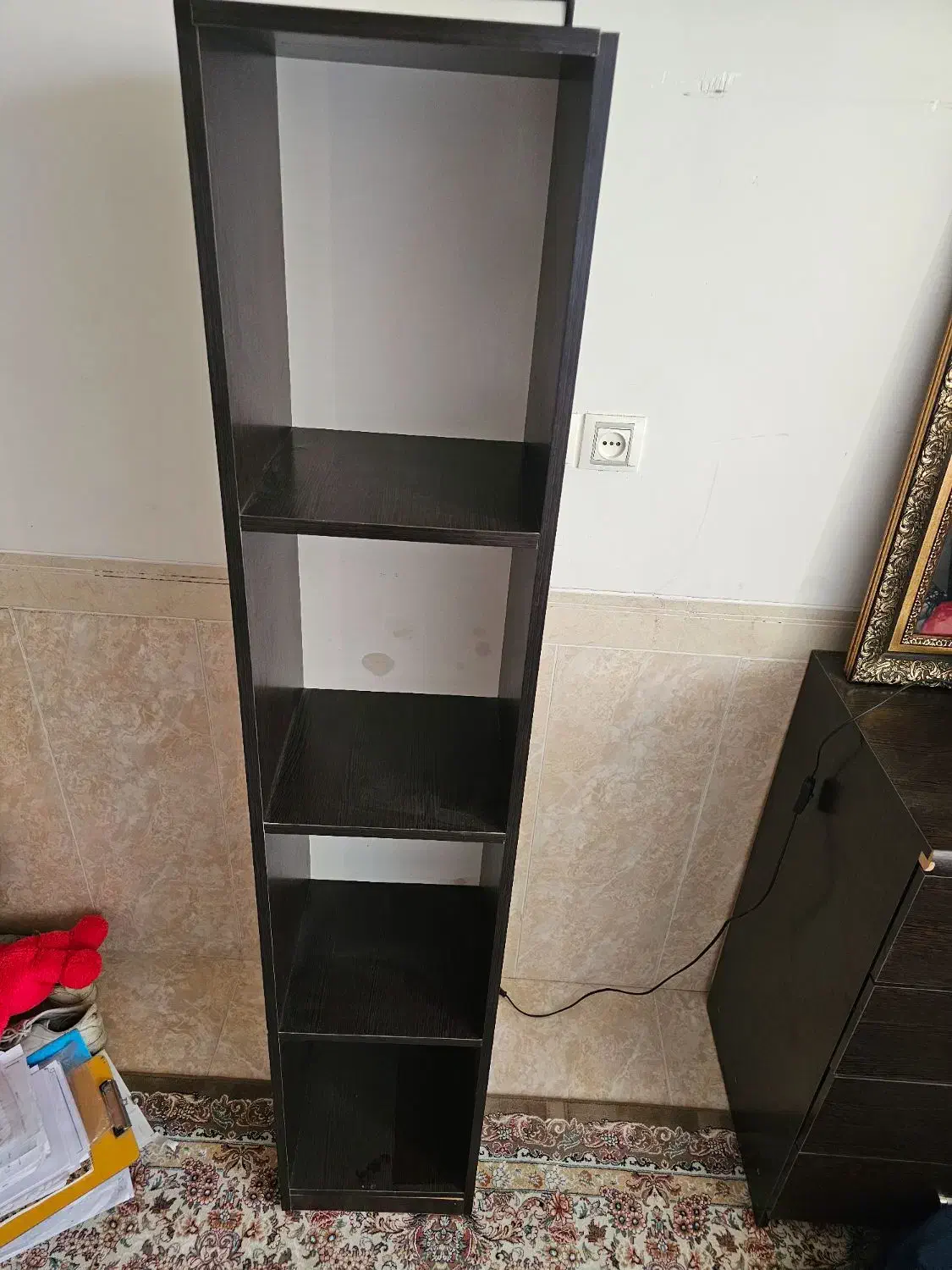 کتابخانه چهار طبقه|کتابخانه، شلف، قفسه‌های دیواری|یزد, |دیوار