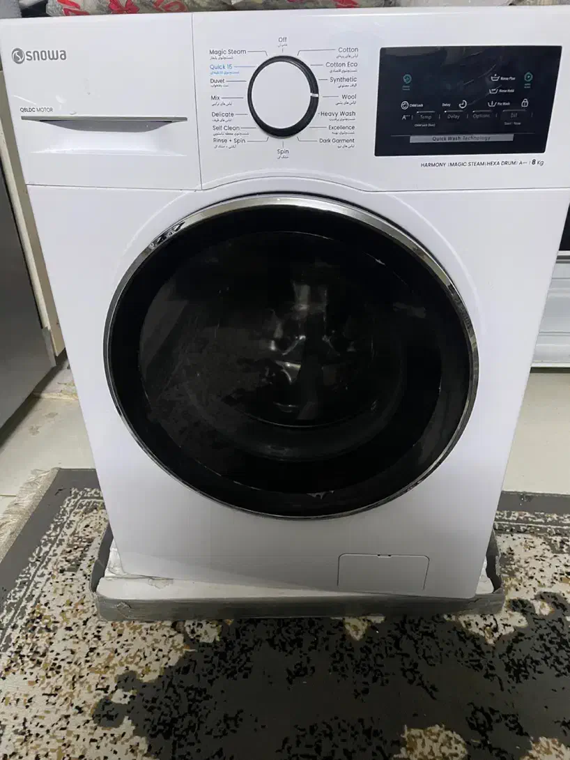 لباسشویی ۸ کیلو اسنوا در حد آک|ماشین لباسشویی و خشک‌کن لباس|مشهد, طبرسی شمالی|دیوار