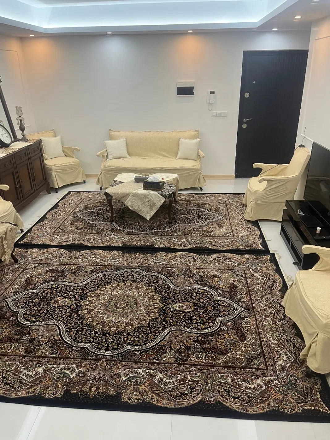فرش ماشینی زمینه سورمه ای|فرش|تهران, چوب تراش|دیوار