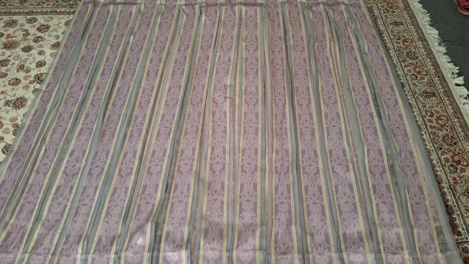 پرده شیشه ای ۲ عدد ابعاد ۱۸۰ در ۱۸۰|پرده، رانر، رومیزی|آمل, |دیوار