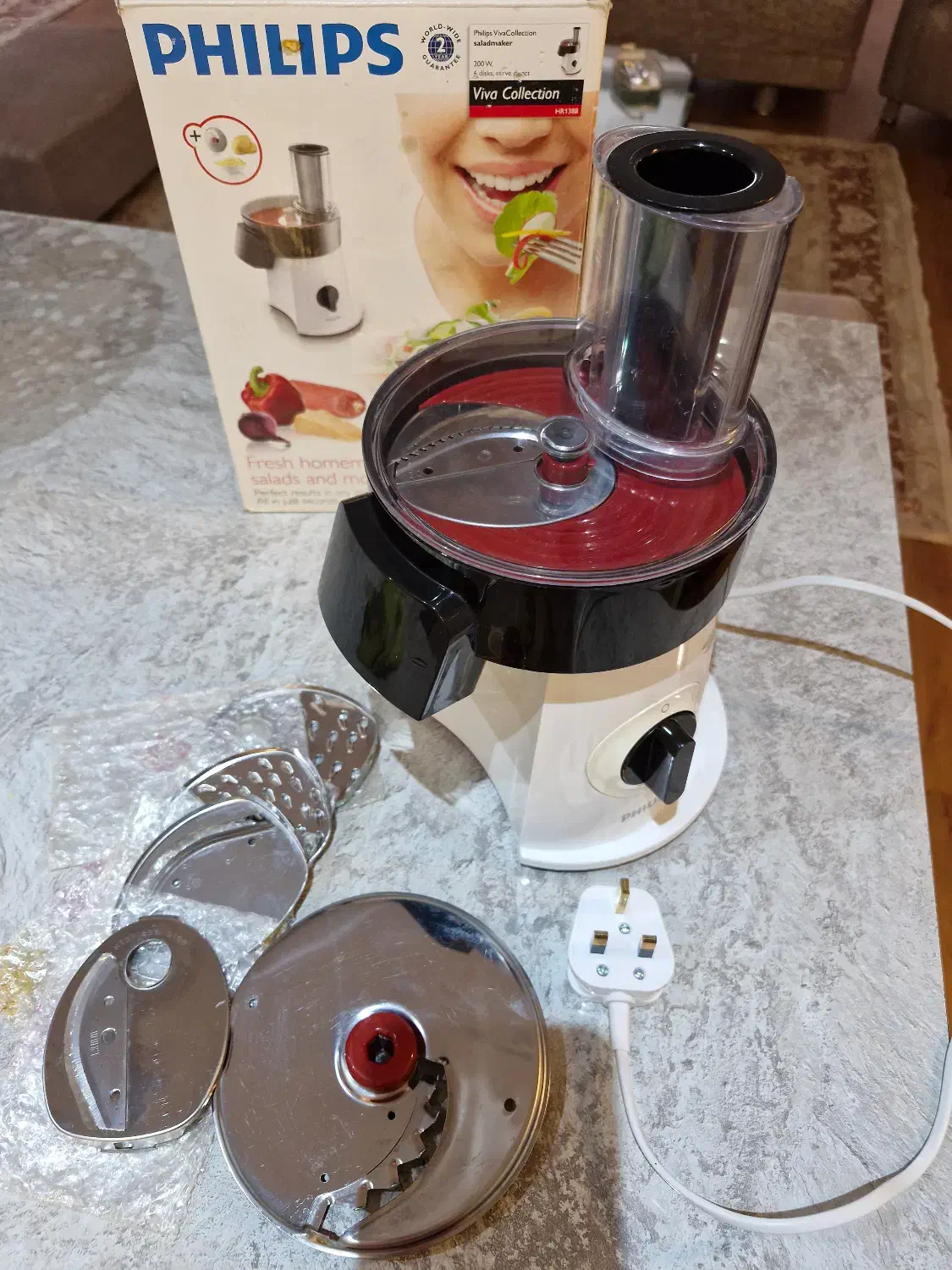 سالاد ساز و رنده اصل فیلیپس در حد نو مدل HR1388|خردکن، آسیاب، غذاساز|تبریز, |دیوار