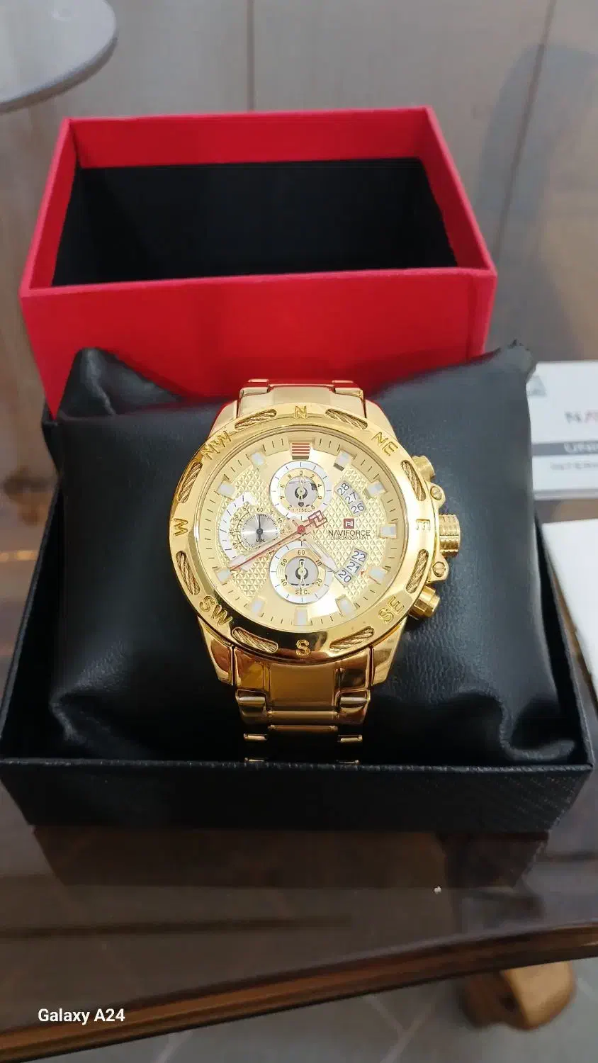 ساعت مچی مردانه طلائی نیوی فورس مدل nf9165|ساعت|امیدیه, |دیوار