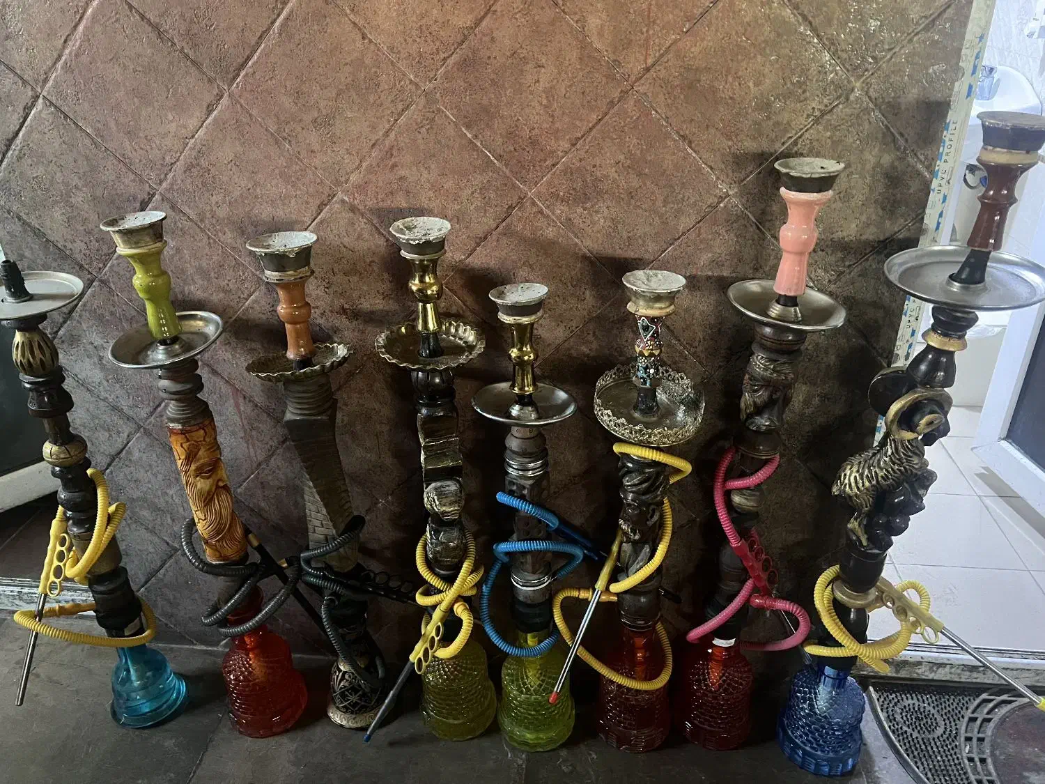 قلیون چوبی و موسو|صنایع دستی و سایر لوازم تزئینی|گلپایگان, |دیوار