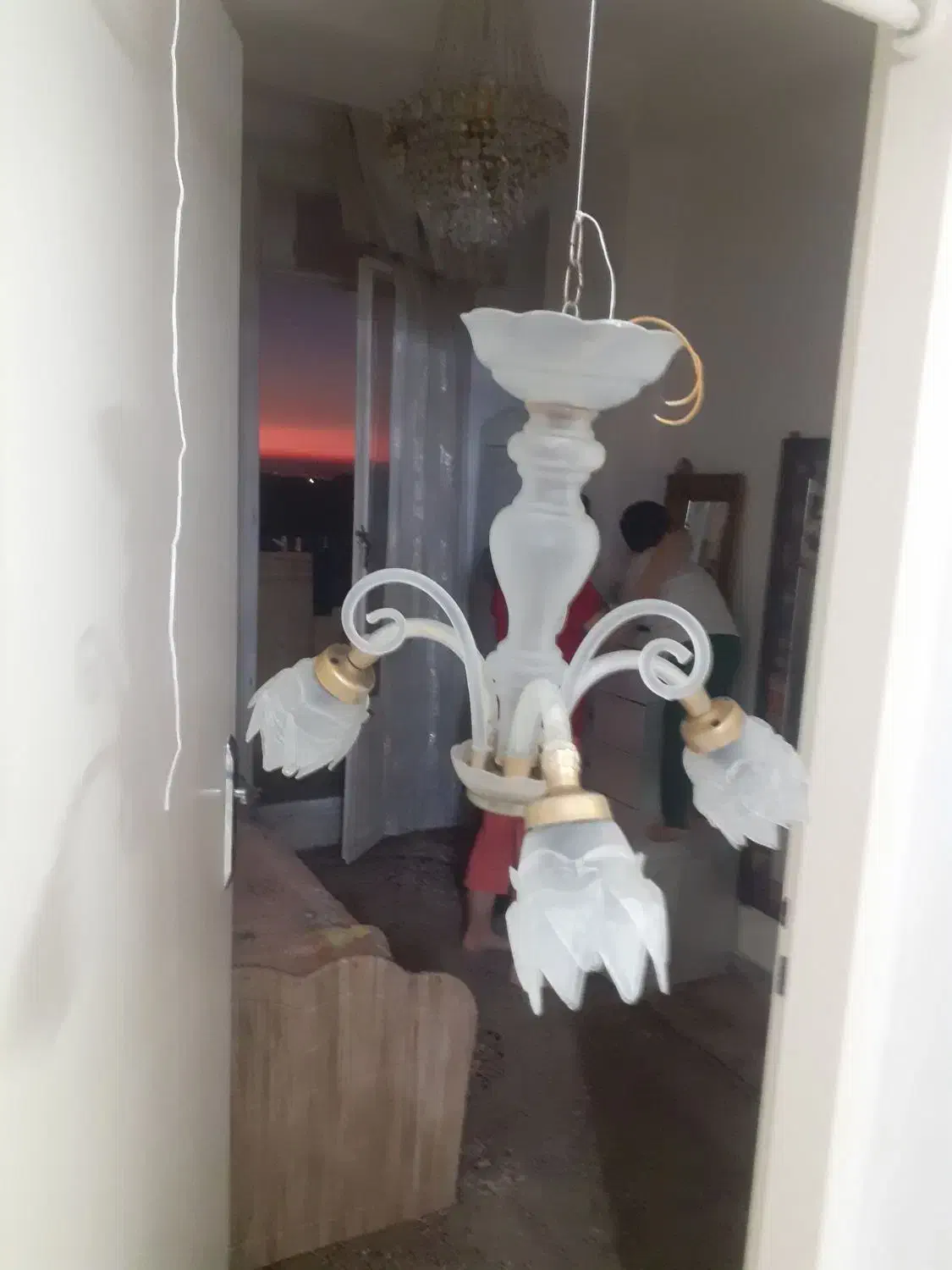 لوستر شیشه ای لاله ای|لوستر و چراغ آویز|کرج, شهرک فهمیده|دیوار