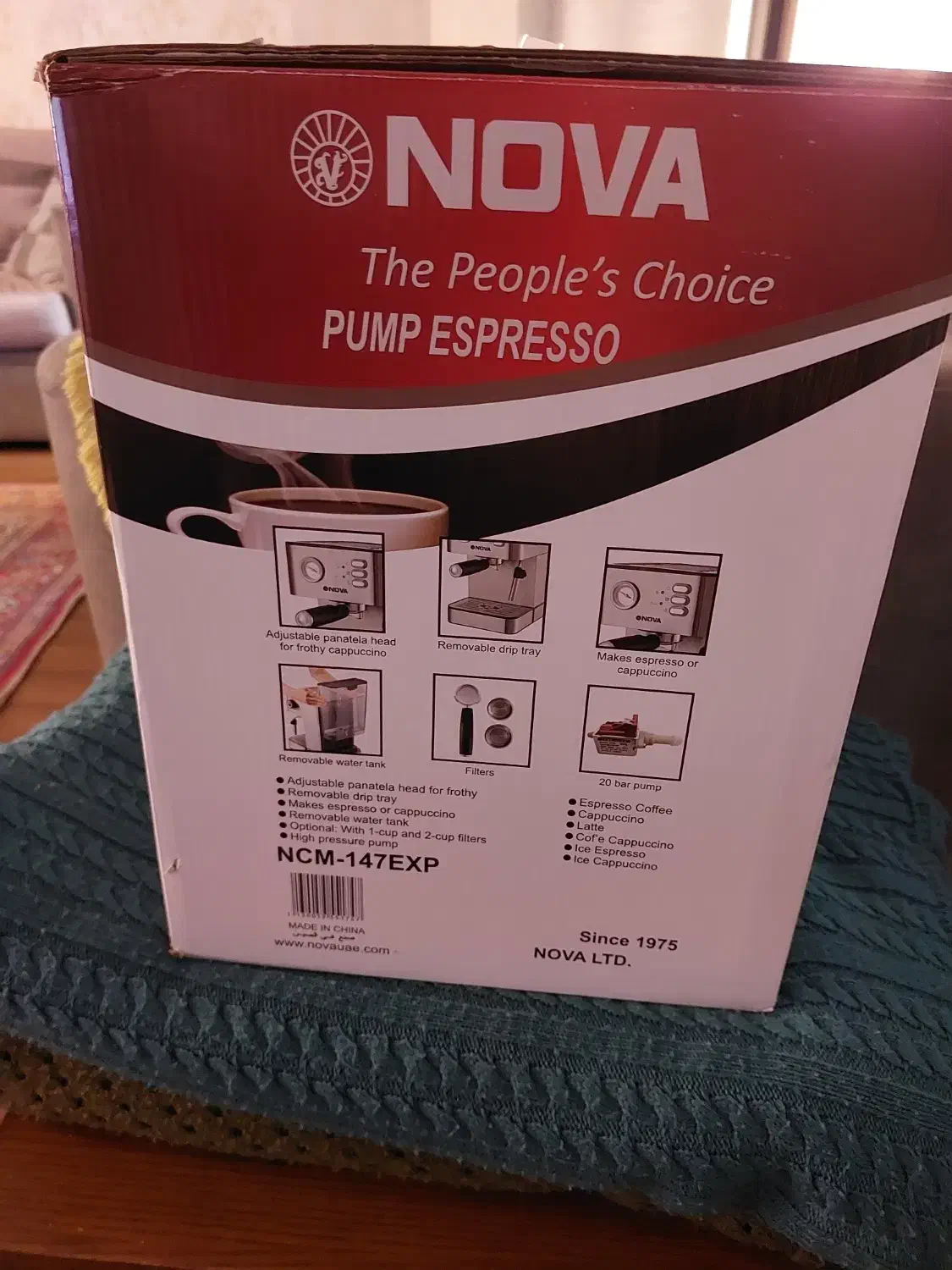 اسپرسو ساز خانگی 1.5 لیتری نوا مدل NCM- 147EXPS|سماور، چایساز، قهوهساز|رشت, بلوار گیلان|دیوار