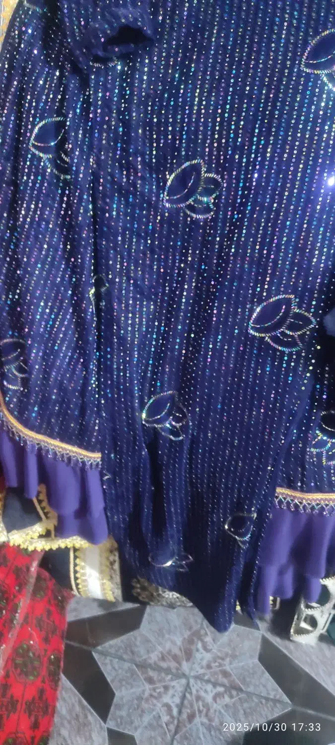 لباس محلی مجلسی نو ابریشم|لباس|بهبهان, |دیوار