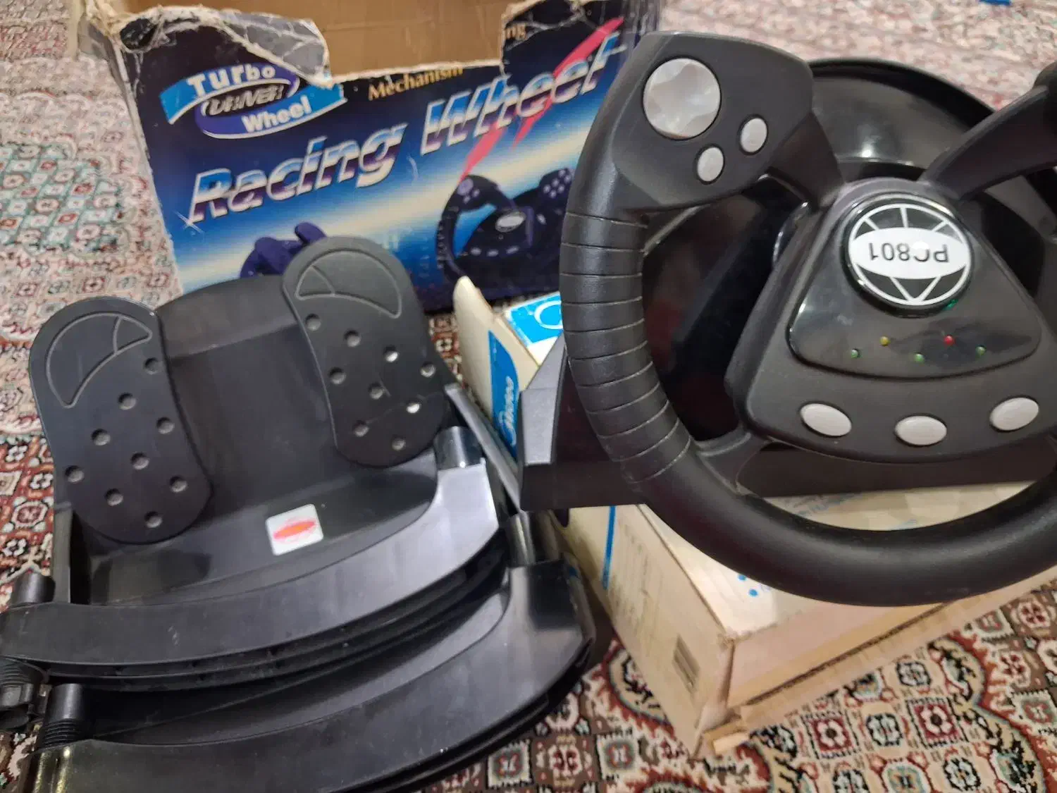 فرمان بازی  racing wheel مدل pc801|کنسول، بازی ویدئویی و آنلاین|کرمانشاه, |دیوار