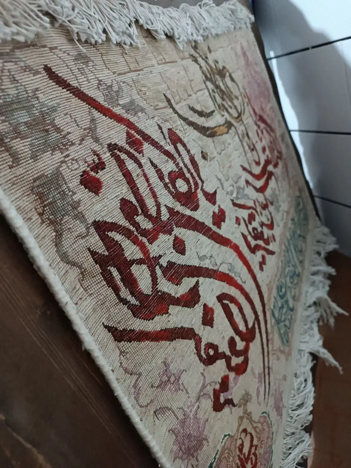 تابلو فرش گل ابریشم دستباف|تابلو فرش|قم, شاه ابراهیم|دیوار